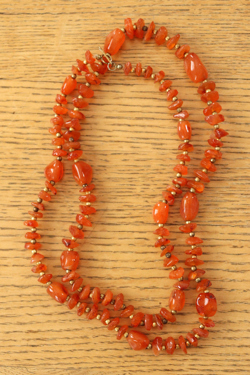 Carnelian Long Strand Necklace