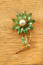 Glimmering Green Bloom Brooch