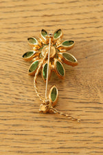 Glimmering Green Bloom Brooch