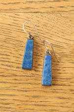 Silver Lapis Drop Earrings