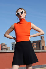 Technicolor Tangerine Turtleneck Tank S-L