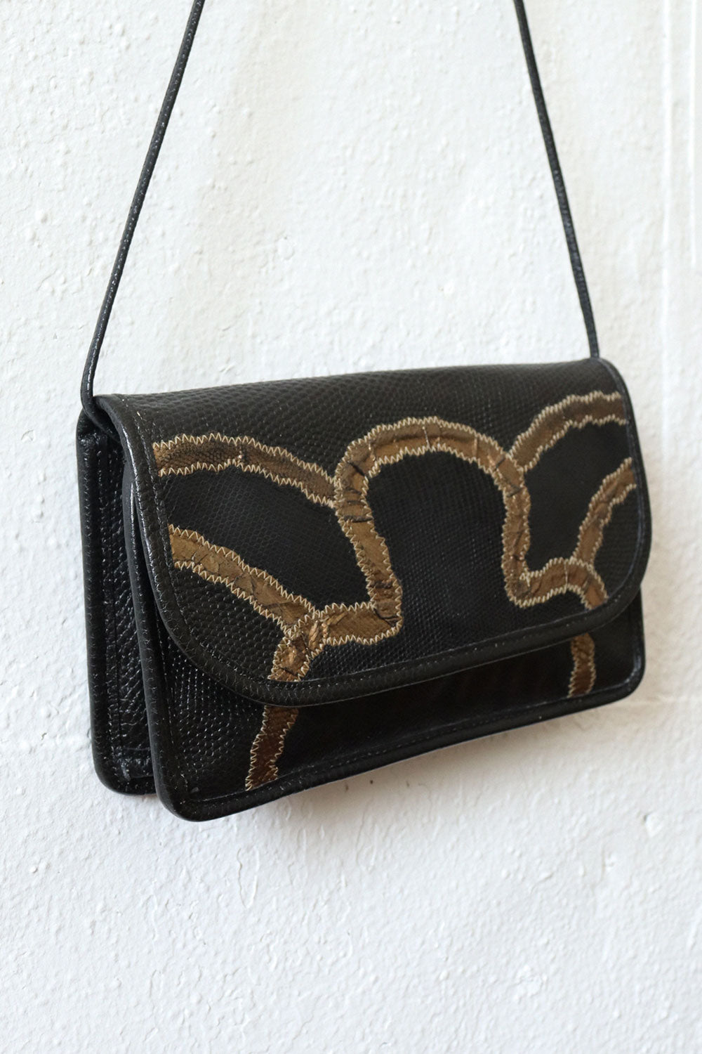 Falchi Reptilian Bronze Crossbody