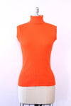 Technicolor Tangerine Turtleneck Tank S-L