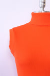 Technicolor Tangerine Turtleneck Tank S-L