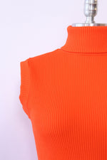 Technicolor Tangerine Turtleneck Tank S-L