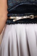 Liquid Silver Hi-Low Skirt XS-L