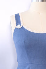 Cornflower Chambray Apron Dress S