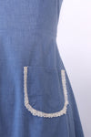 Cornflower Chambray Apron Dress S