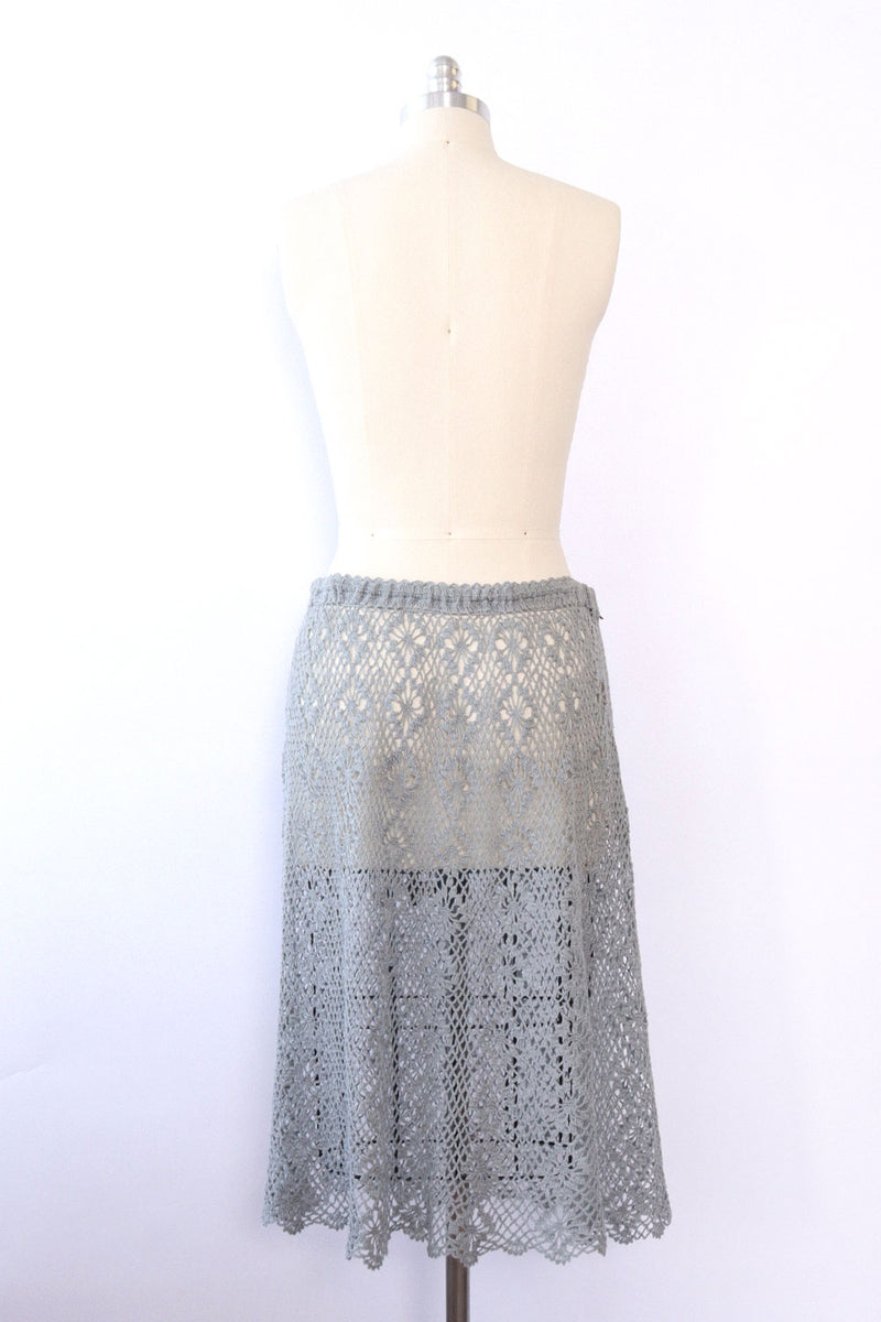 Concrete Crochet Sheer Skirt M/L