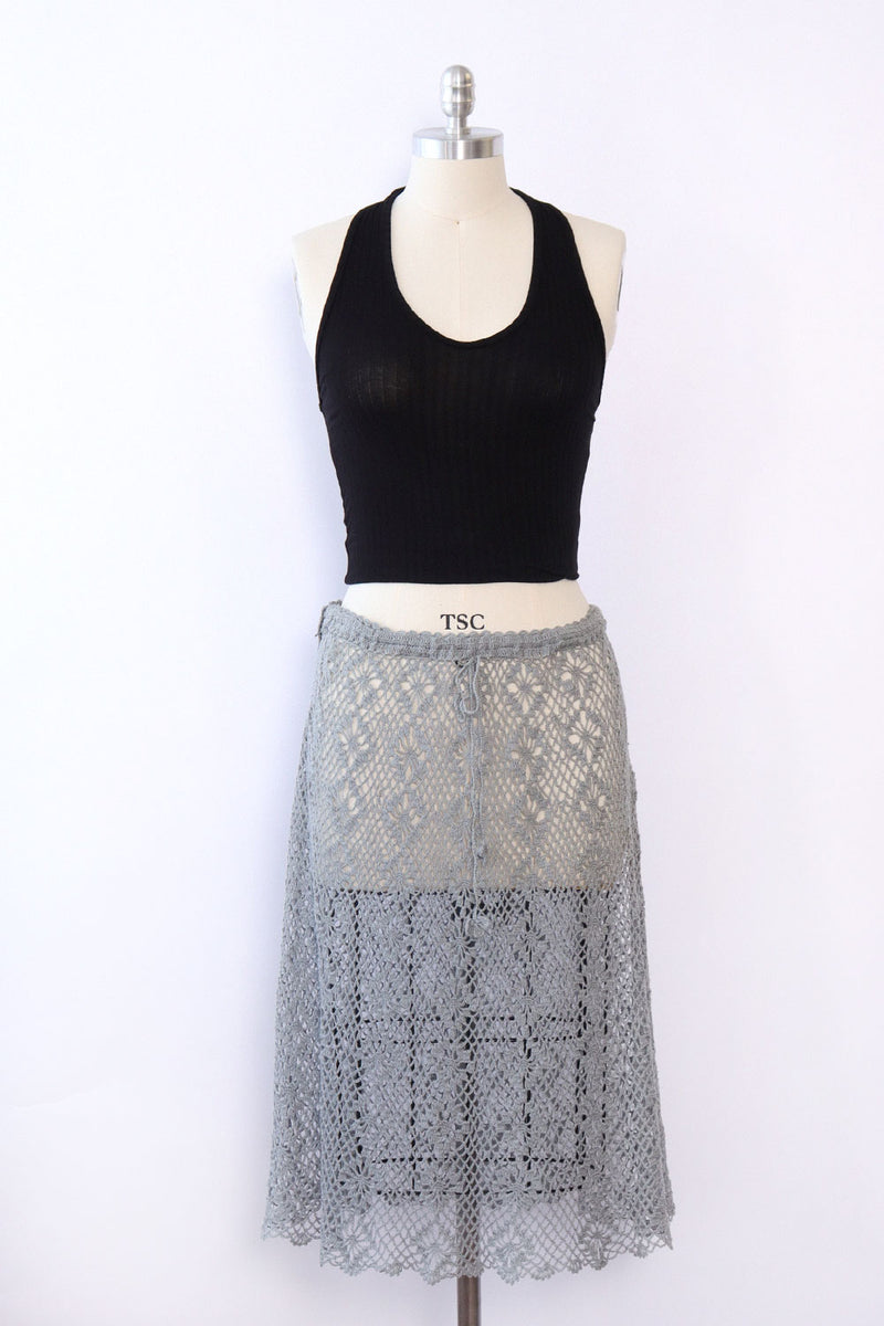 Concrete Crochet Sheer Skirt M/L