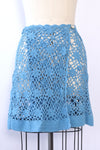 Mediterranean Blue Crochet Sarong XS-M