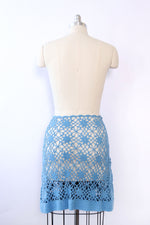 Mediterranean Blue Crochet Sarong XS-M