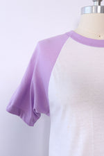 Lilac Cropped Baseball Tee XS/S