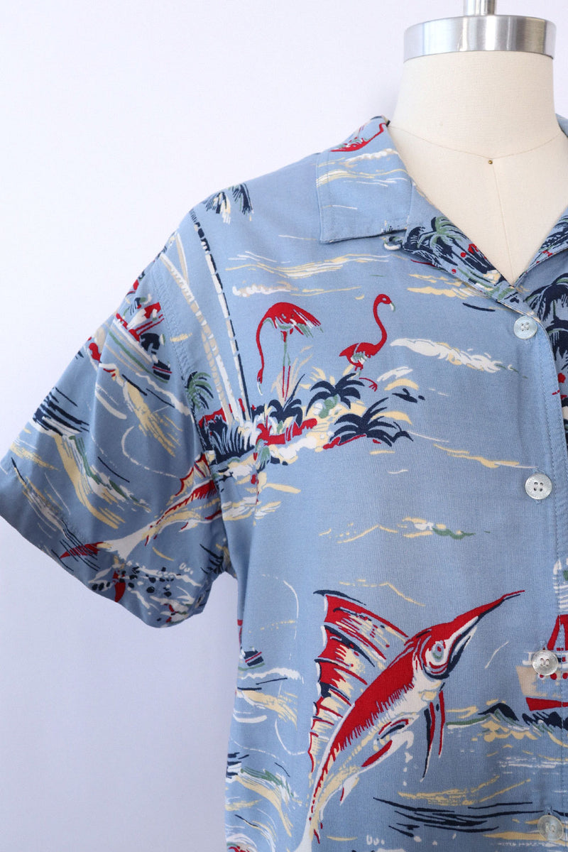 Sailing Scene Buttondown M/L