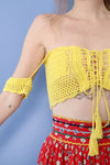 Lemon Crochet Crop Top XS/S