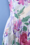 Eber Basque Waist Watercolor Dress M/L