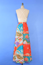 Colorblock Scenic Maxi Skirt M/L