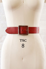 Studded Brick Leather Belt