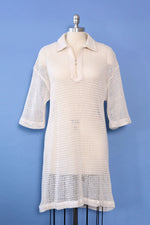 Natural Netted Polo Dress S-L