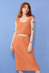 Peach Cotton Crochet Set S-L