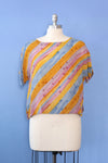 Sunrise Sunset Silk Blouse M