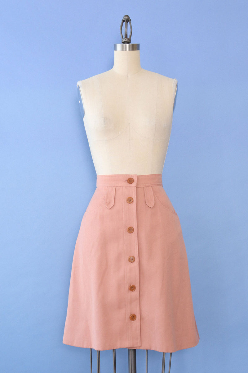 Dusty Rose A-Line Skirt S