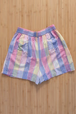 Pastel Plaid Cotton Shorts L/XL