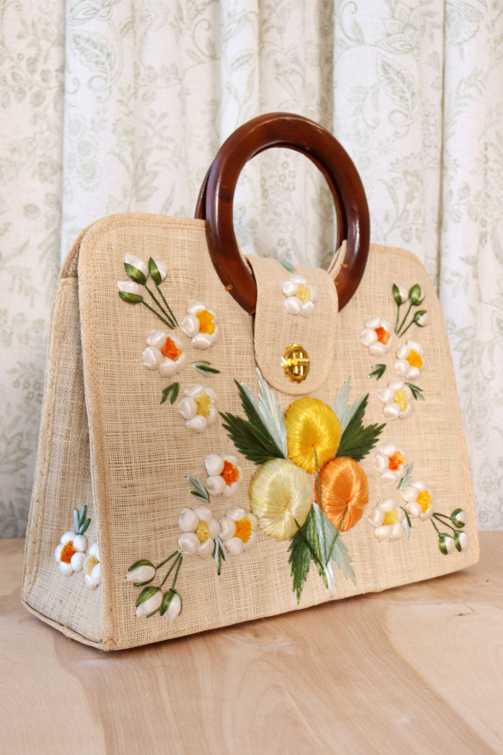 Raffia Fruit Basket Bag (XL)