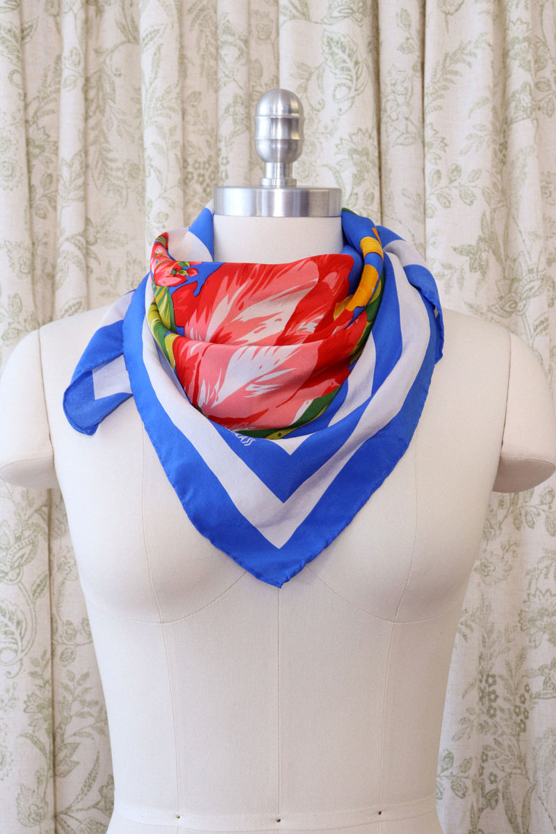 Bill Blass Silk Tulip Scarf