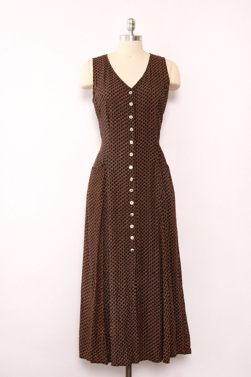 Easy Earthy Rayon Tea Dress S/M