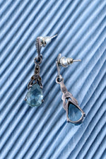 Ice Blue Marcasite Sterling Drops