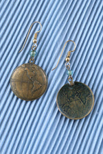 Brass Globe Earrings