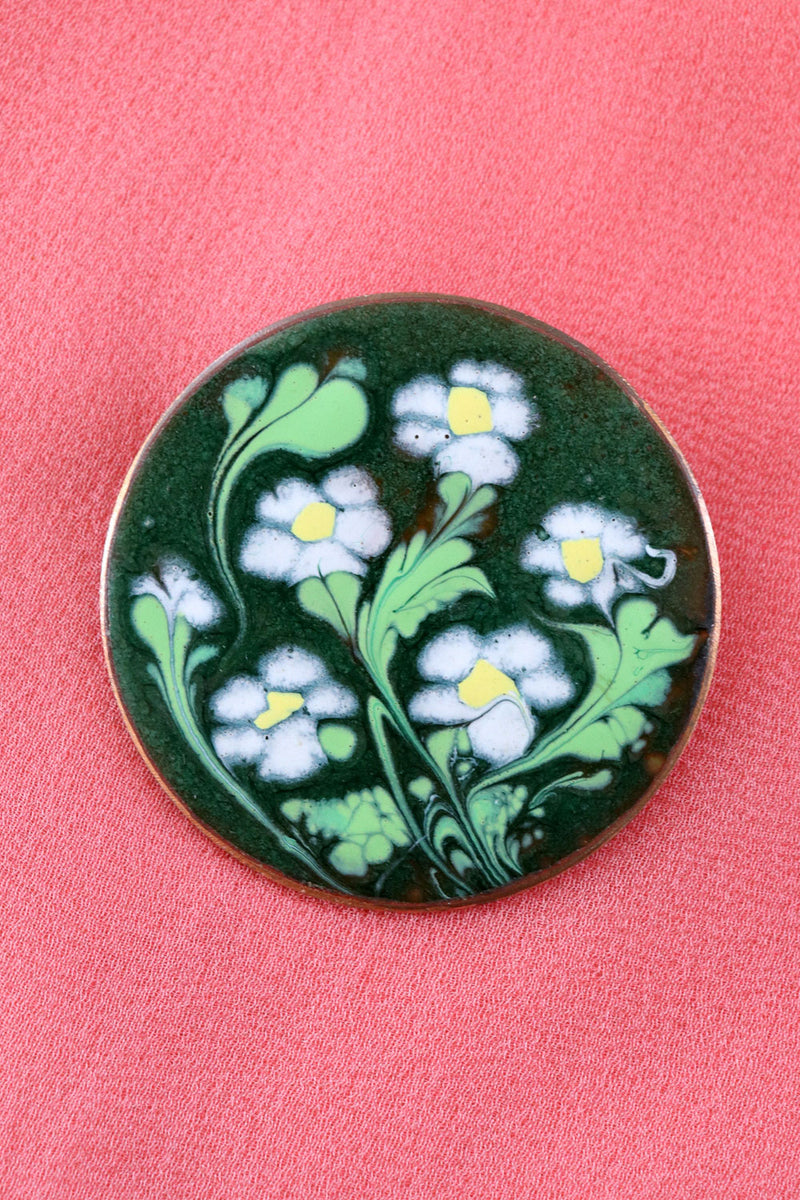 Enamel Flower Patch Brooch