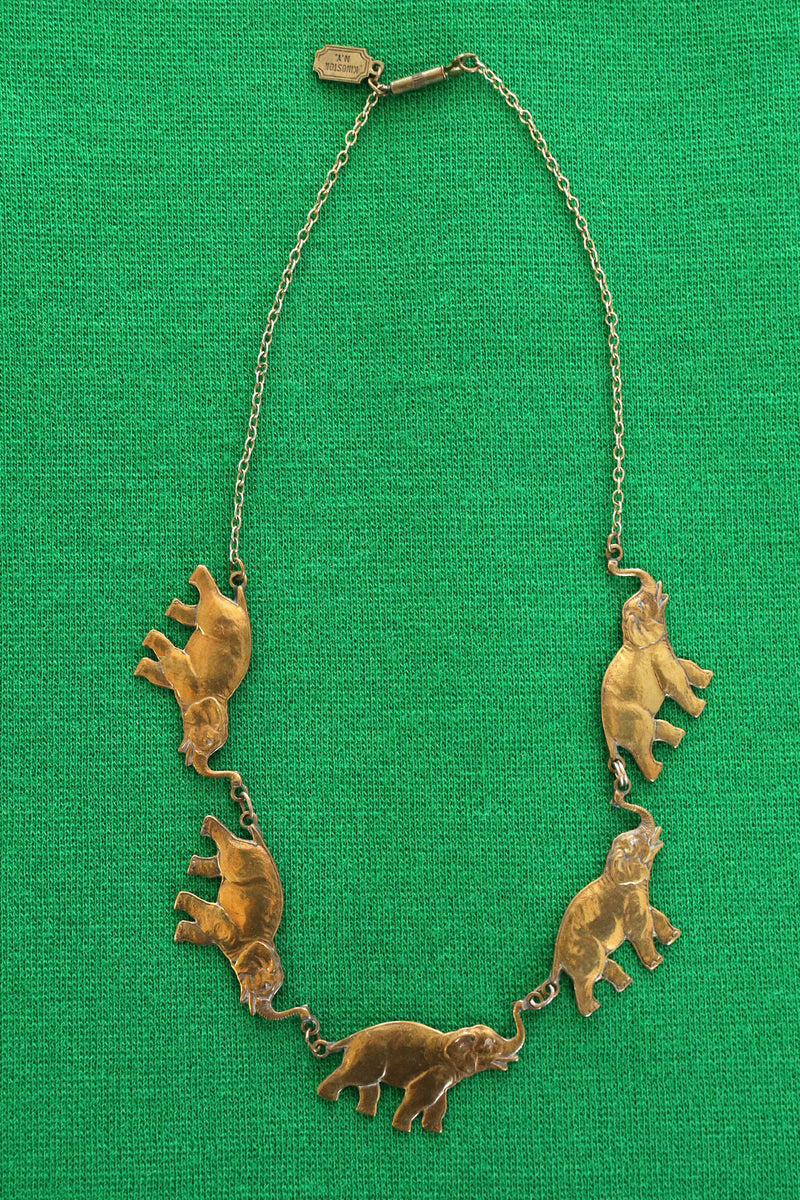 Elephant Charms Pididdly Links Necklace