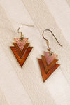 Terracotta Ombre Geo Dangles