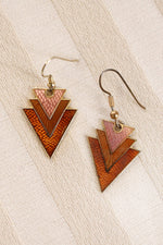 Terracotta Ombre Geo Dangles