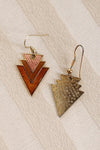 Terracotta Ombre Geo Dangles