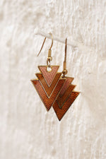 Terracotta Ombre Geo Dangles