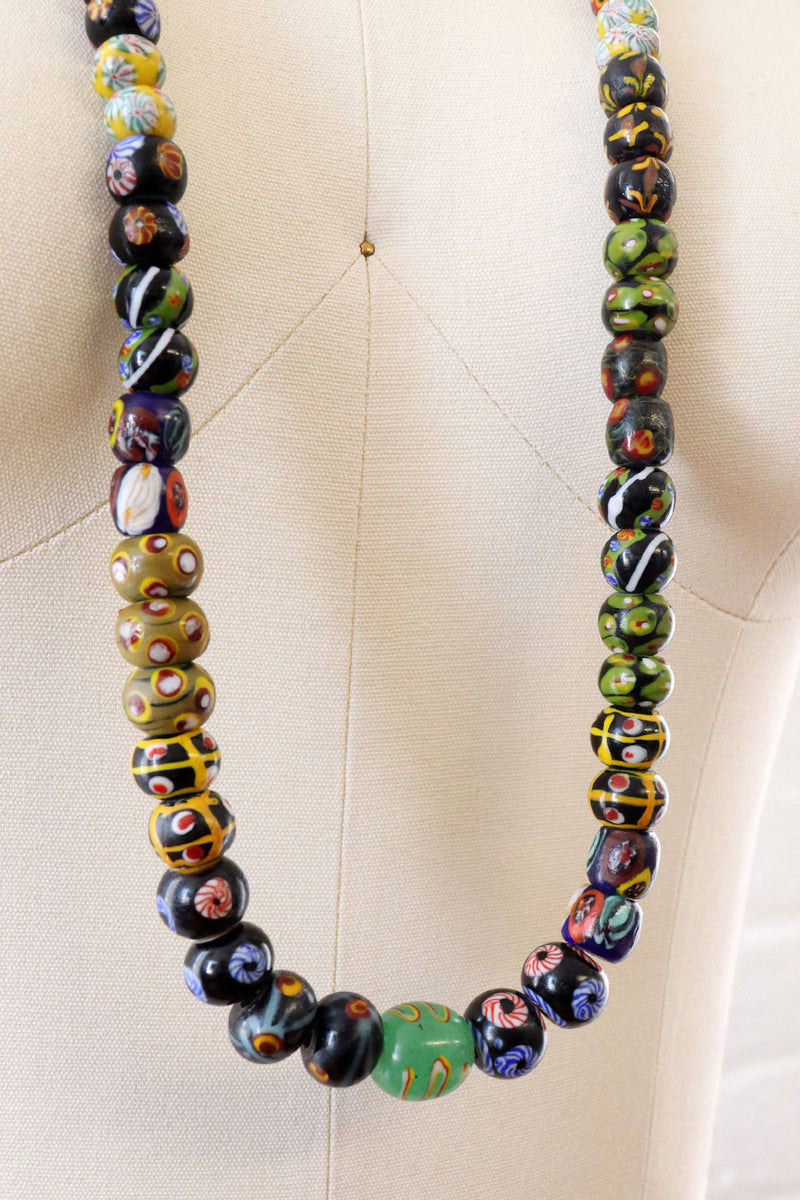 Millefiori Rainbow Bead Necklace