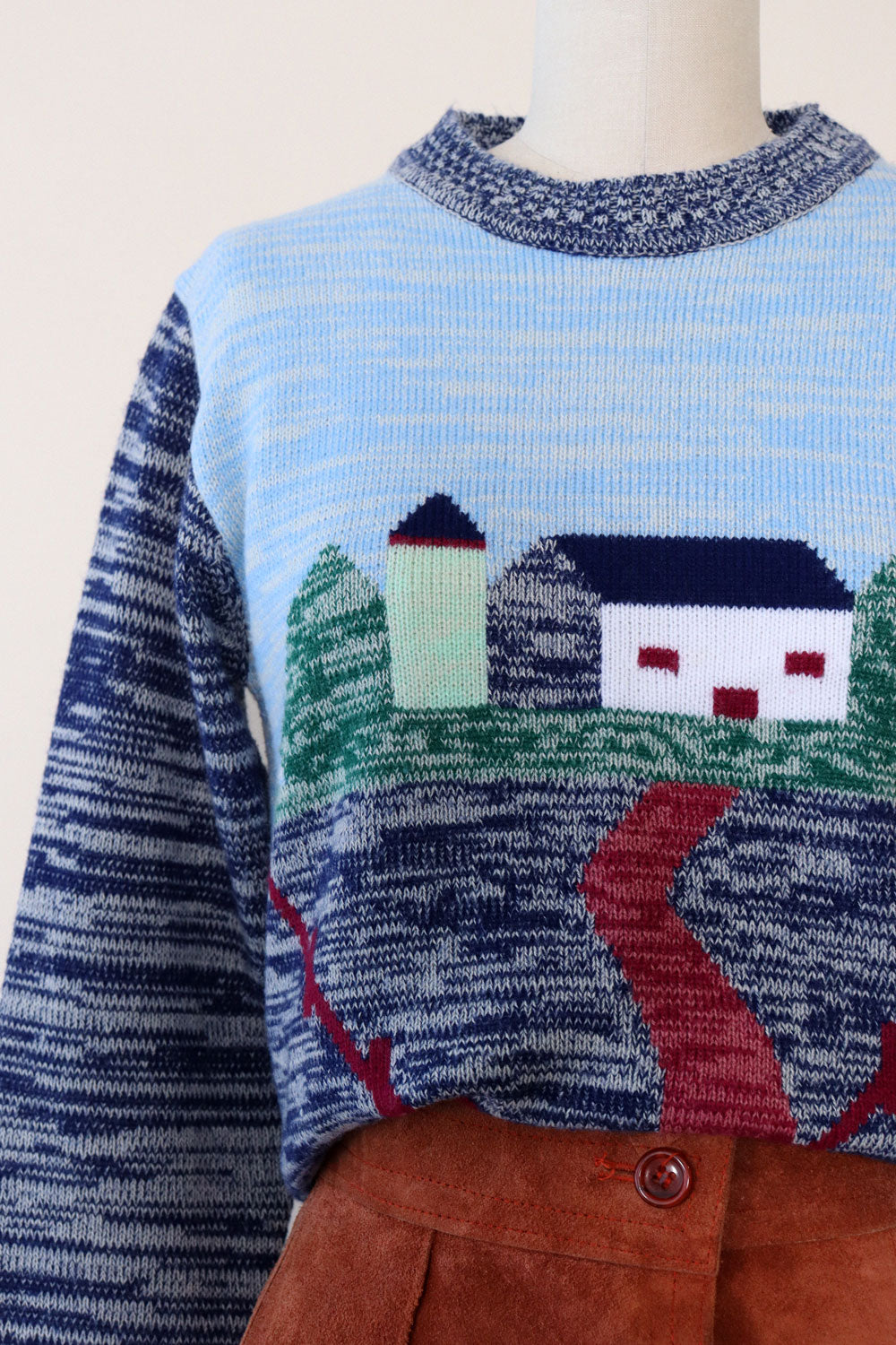 Novelty Farmhouse Sweater M