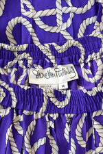 DVF Nautical Silk Skirt M/L