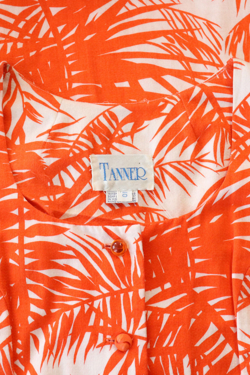 Tangerine Palm Print Maxi Dress S/M