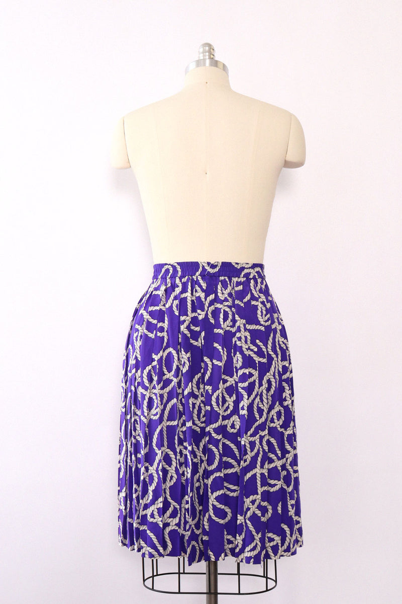 DVF Nautical Silk Skirt M/L