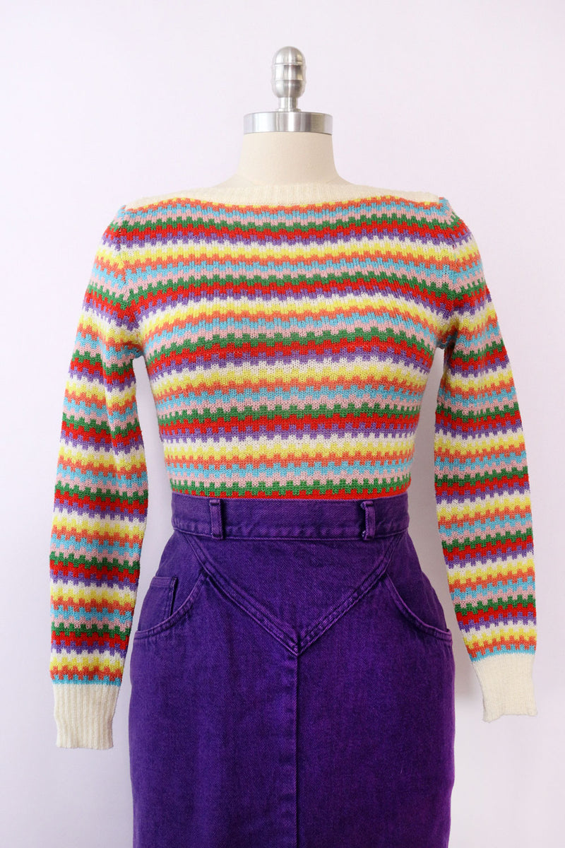 Berries Rainbow Bateau Sweater XS/S
