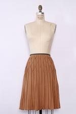 Nicole Miller Toffee Pleated Silk Ensemble M/L