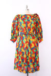 Jean Muir Puzzle Print Smock Dress S-L