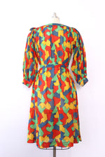 Jean Muir Puzzle Print Smock Dress S-L