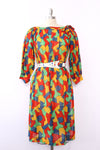 Jean Muir Puzzle Print Smock Dress S-L