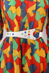 Jean Muir Puzzle Print Smock Dress S-L