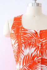 Tangerine Palm Print Maxi Dress S/M